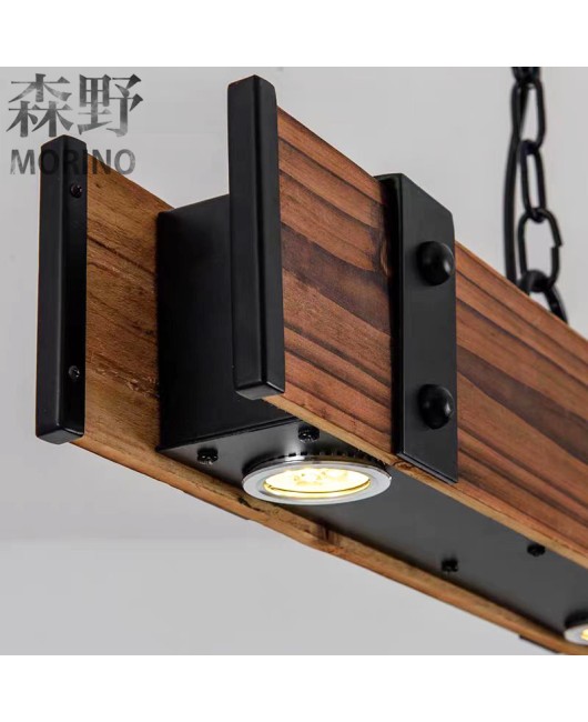 Morino Lighting American Country Wooden Lamp Living Room Dining Room Bedroom Villa Homestay Coffee Shop Clubhouse Wooden Pendant Light