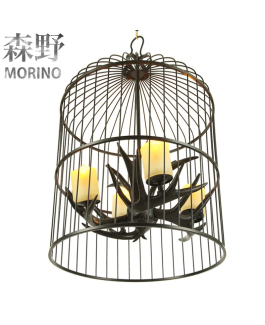 Morino Lighting American style pendant light restaurant entrance bedroom balcony corridor coffee shop villa homestay birdcage pendant light