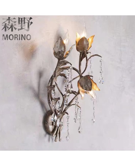 Morino Original Design American French Living Room Wall Lamp Entrance Wall Lamp Dining Room Wall Lamp Living Room Wall Lamp Corridor Wall