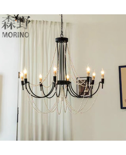 Morino Lighting American Country Wooden Lamp Living Room Dining Room Bedroom Villa Homestay Coffee Shop Clubhouse Wooden Pendant Light