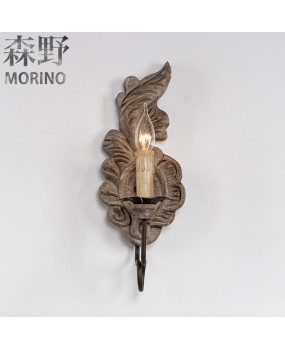 Morino Lighting American Country Wooden Wall Lamp Living Room Bedroom Villa Homestay Balcony Creative French Wooden Wall