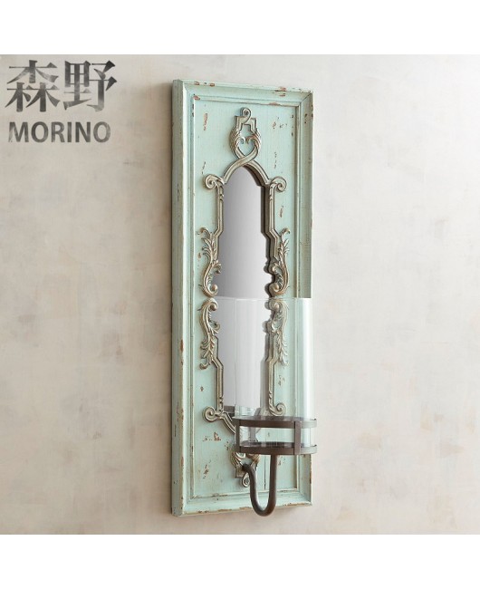 Morino Lighting American Country Wooden Wall Lamp Living Room Bedroom Villa Homestay Balcony Creative French Wooden Wall