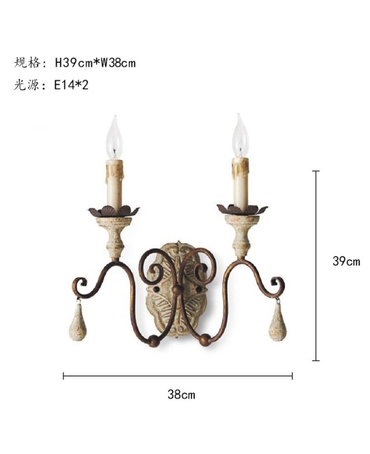 Morino Original Design American French Living Room Wall Lamp Entrance Wall Lamp Dining Room Wall Lamp Living Room Wall Lamp Corridor Wall