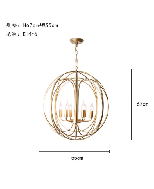 Senye Lighting American style countryside wrought iron chandelier, living room, bedroom, villa, homestay, balcony, creative French wrought iron pendant