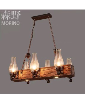 Morino Lighting American Country Wooden Lamp Living Room Dining Room Bedroom Villa Homestay Coffee Shop Clubhouse Wooden Pendant Light