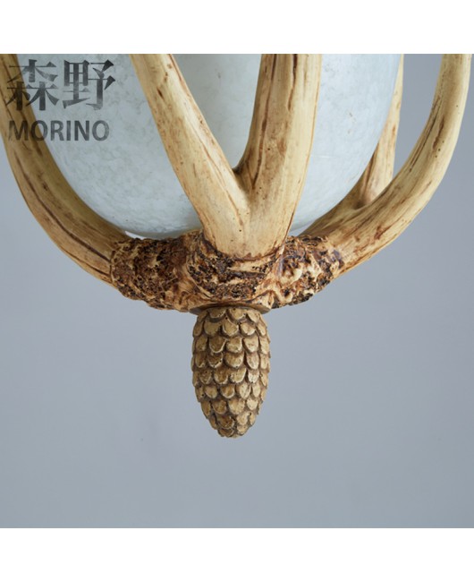 Morino Lighting American Rural Antlers Restaurant Living Room Entrance Balcony Corridor Coffee Shop Creative Antlers Pendant Light