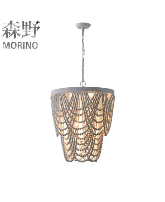 Morino Lighting American Country Wooden Lamp Living Room Dining Room Bedroom Villa Homestay Coffee Shop Clubhouse Wooden Pendant Light