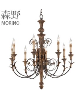 Morino Lighting American Country Wooden Lamp Living Room Dining Room Bedroom Villa Homestay Coffee Shop Clubhouse Wooden Pendant Light