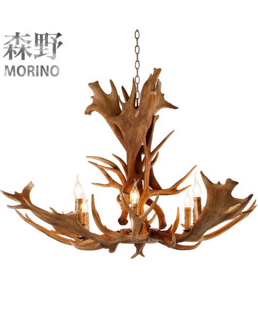 Morino Lighting American Rural Antlers Restaurant Living Room Entrance Balcony Corridor Coffee Shop Creative Antlers Pendant Light