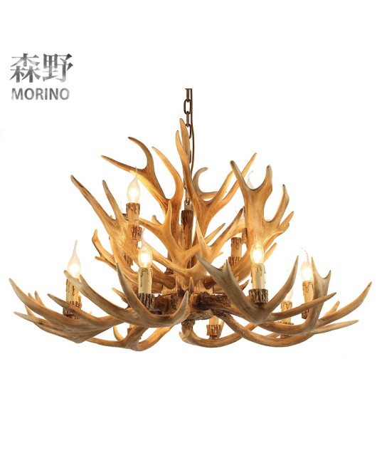 Morino Lighting American Antler Lamp Living Room Dining Room Bedroom Homestay Coffee Shop Clubhouse Villa Antler Pendant Light