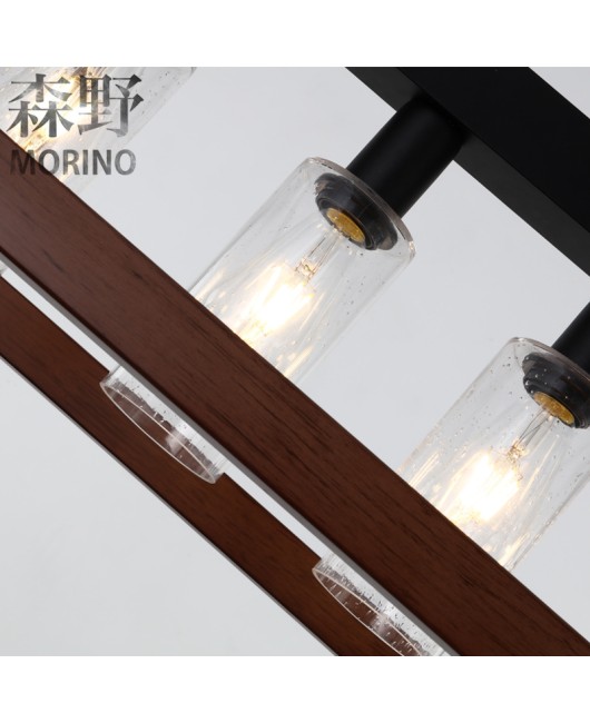 Morino Lighting American Country Wooden Lamp Living Room Bedroom Villa Homestay Balcony Creative French Wooden Pendant Light