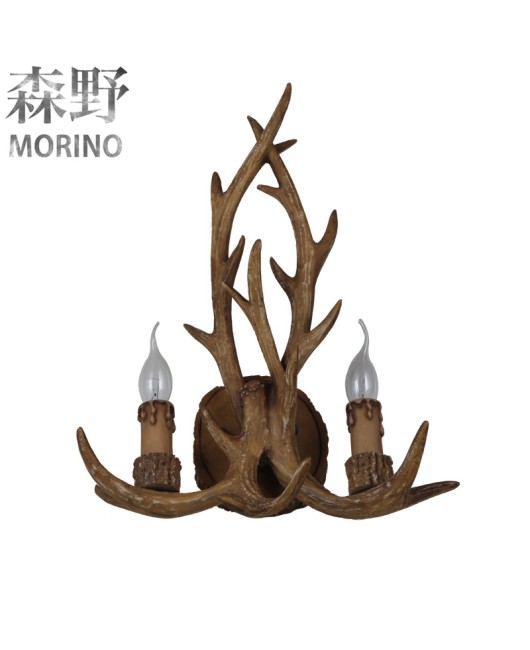 Morino Lighting American Wall Lamp Rural Retro Antlers Living Room Dining Room Bedroom Homestay Villa Antlers Wall Lamp