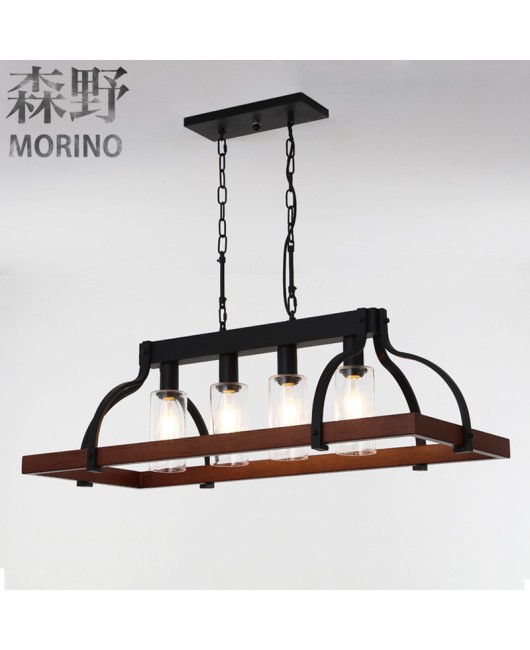 Morino Lighting American Country Wooden Lamp Living Room Bedroom Villa Homestay Balcony Creative French Wooden Pendant Light