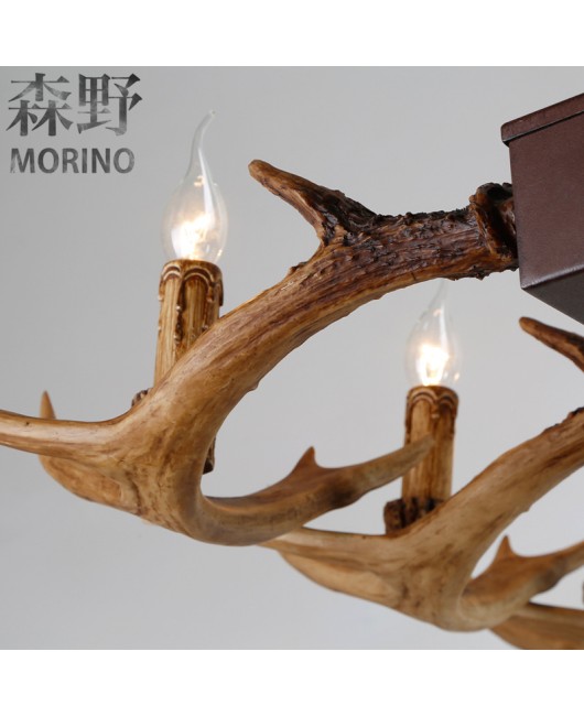 Morino Lighting American Country Living Room Restaurant Villa Coffee Shop Homestay Bar Internet Cafe Clubhouse Antlers Pendant Light