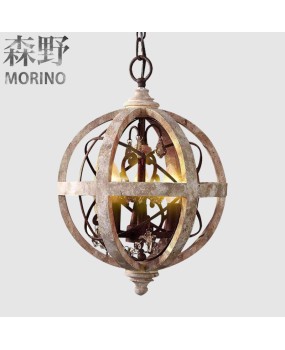 Morino Lighting American Country Wooden Lamp Living Room Bedroom Villa Homestay Balcony Creative French Wooden Pendant Light