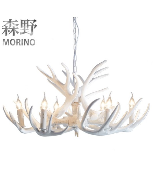 Morino Lighting American Country Antlers Living Room Dining Room Bedroom Villa Homestay Coffee Shop Clubhouse Antlers Pendant Light