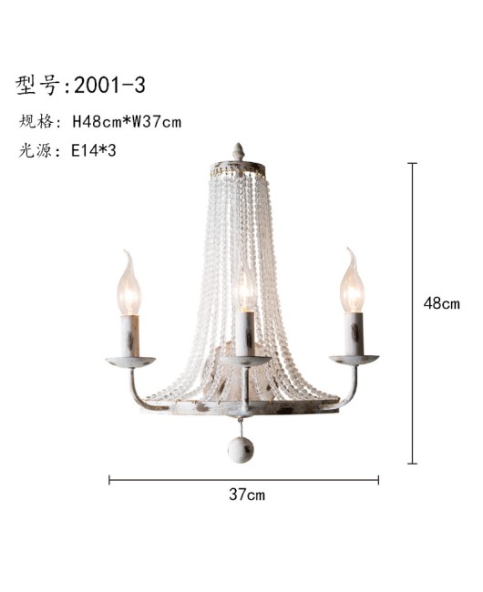 Morino Lighting American Country French Chandelier Living Room Dining Room Bedroom Villa Homestay Retro Iron Chandelier