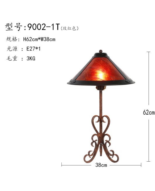 Senye Lighting American style rural wrought iron desk lamp Living room Bedroom Bedhead Villa Homestay Creative desk lamp