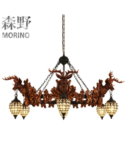 Morino Lighting Export American Rural Boutique Antlers Living Room Restaurant Homestay Villa Creative Antlers Pendant Light