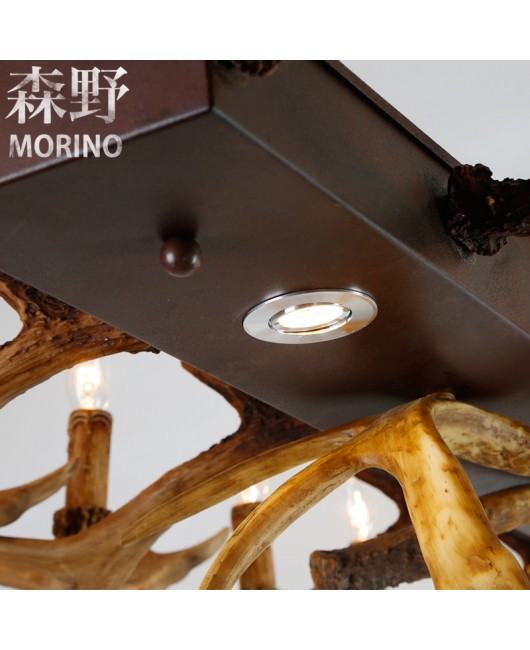 Morino Lighting American Country Living Room Restaurant Villa Coffee Shop Homestay Bar Internet Cafe Clubhouse Antlers Pendant Light