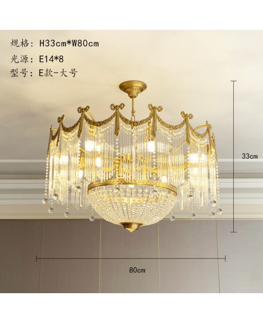 Light luxury pendant light fixtures, creative and personalized crystal lights, living room, dining room, bedroom lights