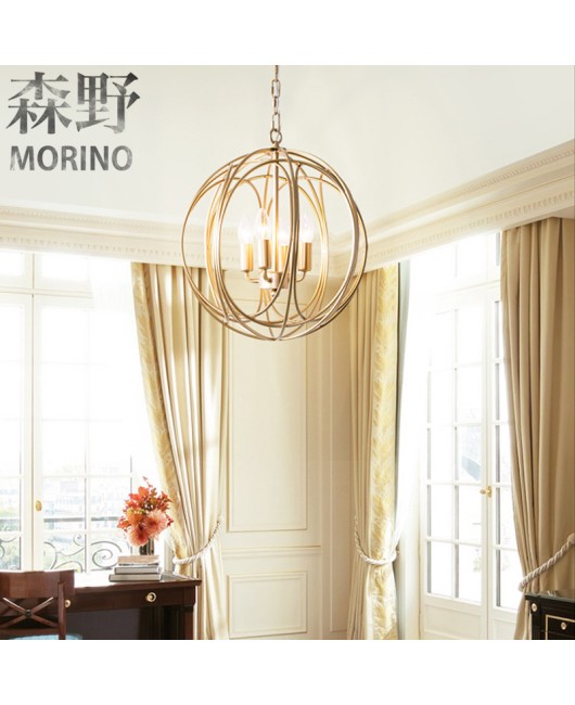 Senye Lighting American style countryside wrought iron chandelier, living room, bedroom, villa, homestay, balcony, creative French wrought iron pendant