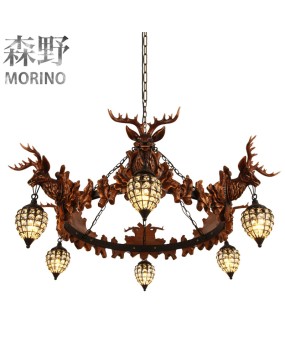 Morino Lighting Export American Rural Boutique Antlers Living Room Restaurant Homestay Villa Creative Antlers Pendant Light