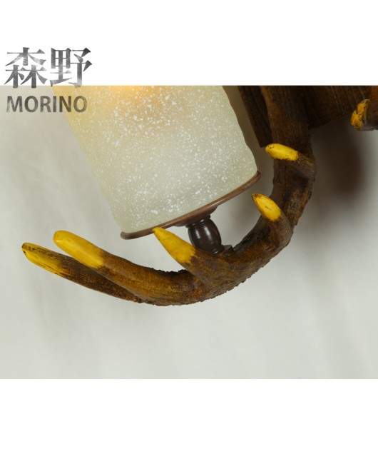 Morino Lighting American Wall Lamp Rural Boutique Antlers Living Room Dining Room Bedroom Coffee Shop Creative Antlers Wall Lamp