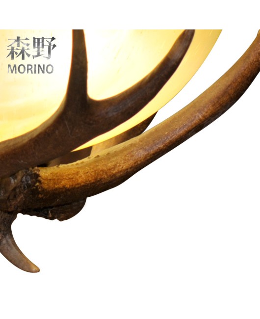 Morino Lighting American Rural Antlers Living Room Dining Room Coffee Shop Villa Balcony Corridor Retro Antlers Pendant Light