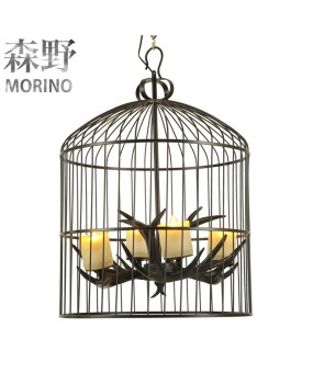 Morino Lighting American style pendant light restaurant entrance bedroom balcony corridor coffee shop villa homestay birdcage pendant light