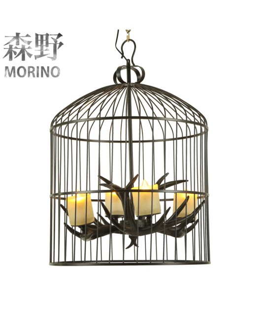 Morino Lighting American style pendant light restaurant entrance bedroom balcony corridor coffee shop villa homestay birdcage pendant light