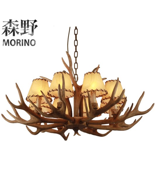 Morino Lighting American Country Antlers Living Room Dining Room Bedroom Villa Homestay Coffee Shop Clubhouse Antlers Pendant Light