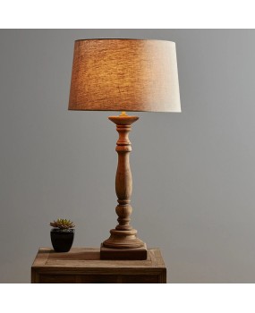 Solid wood table lamp, table lamp, rural retro style, residential side designer, living room, simple bedroom, bedside lamp, American style