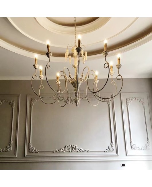 Creative French Minimalist Woodwork Branch Chandelier Villa Living Room Staircase Duplex Restaurant Bedroom American Lighting