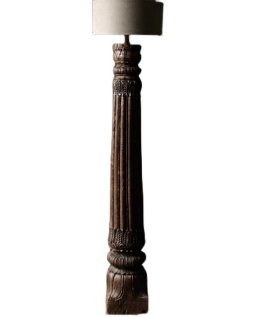 French retro floor lamp, antique antique antique, creative Roman column carving, living room, hotel club decoration, floor lamp