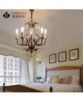 European, French, American countryside, retro rust colored restaurant lights, living room pendant lights, simple and luxurious bedroom crystal lighting fixtures