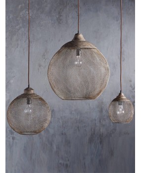 American retro industrial style single head iron mesh pendant light, creative restaurant light, living room combination light, designer lighting fixtures