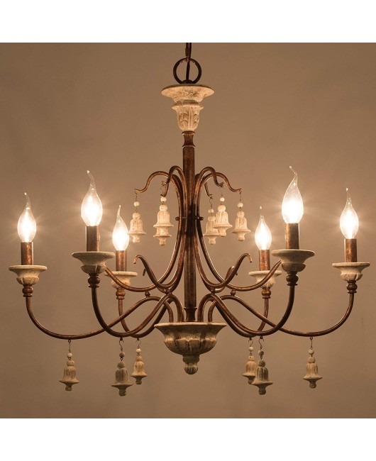 New creative American rural French old chandelier Living room Restaurant Cafe Home stay Hotel Decorative lamps