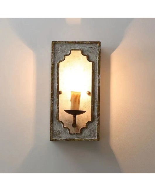 American style rural wooden wall lamp, French retro vintage vintage, used for living room, dining room, bedroom, corridor, bedroom lighting fixtures