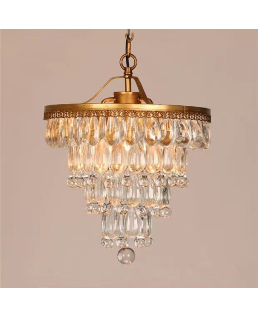 Creative French Grape Crystal Pendant, American Country Vintage Pendant, Living Room Bedroom Corridor Bar Restaurant Lighting