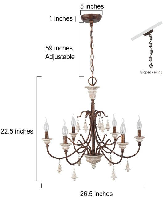 New creative American rural French old chandelier Living room Restaurant Cafe Home stay Hotel Decorative lamps