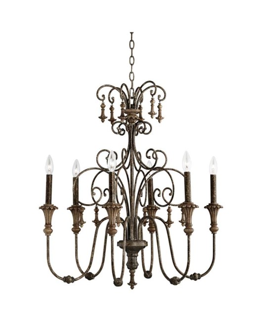 American retro nostalgic chandelier, wrought iron antique restaurant, living room, bedroom chandelier, Nordic creative light luxury decoration chandelier