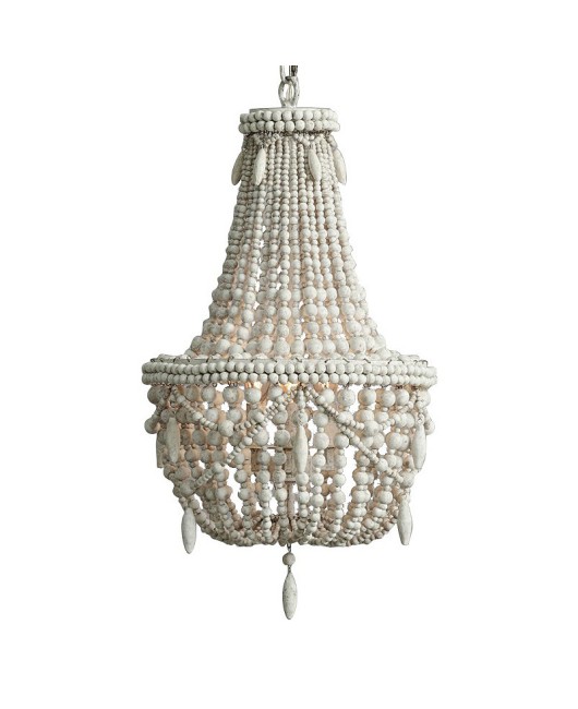 RH Creative American Rural French Pastoral Wood Bead Pendant Lamp Living Room Dining Room Bedroom Stairroom Cloakroom Lamps