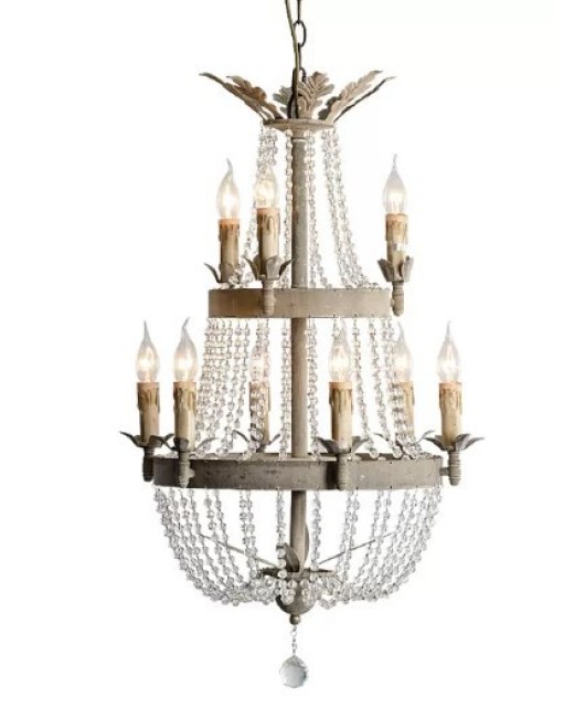 Creative American rural retro old French garden crystal chandelier living room dining room staircase home stay lamps