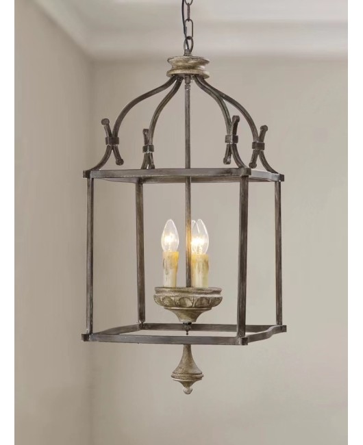 Creative designer's wrought iron chandelier, entrance hallway, restaurant, coffee shop, western restaurant, bedroom, personalized retro lighting fixtures