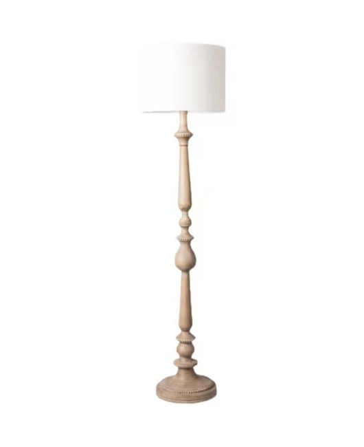 Creative American rural French simple solid wood floor lamp bedroom study living room home stay hotel decorative lamps