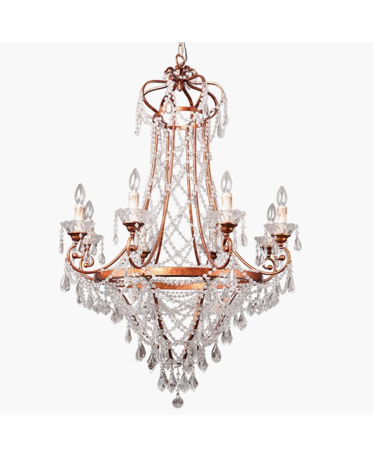 American retro living room, dining room, French hotel, villa, duplex staircase, shop, luxurious crown crystal chandelier