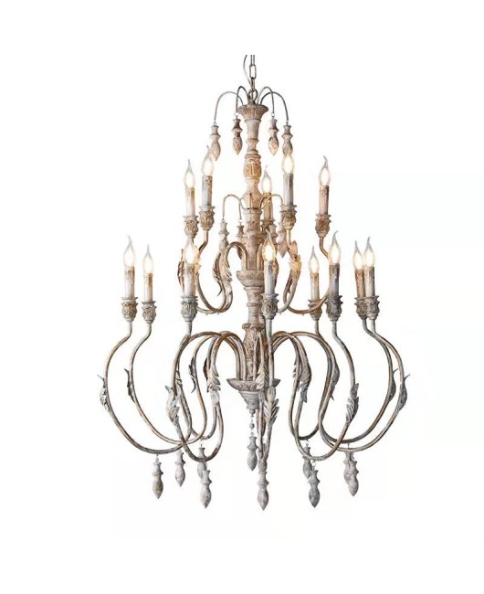 Creative American village French retro villa restaurant hotel chandelier Nordic bedroom restaurant chandelier