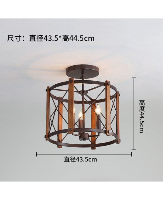 Cross border exclusive American style rural wooden pendant lights, living room, dining room, bedroom, foyer, corridor, ceiling lights