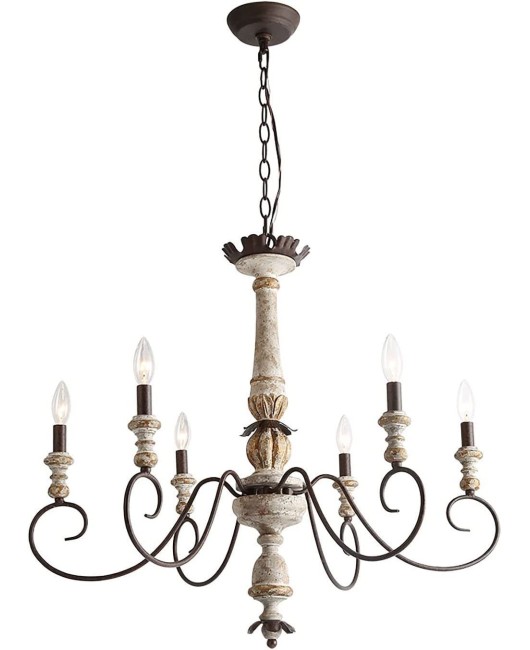 Creative retro American countryside French woodcraft chandelier bedroom dining room study high-end chandelier decoration atmosphere lighting